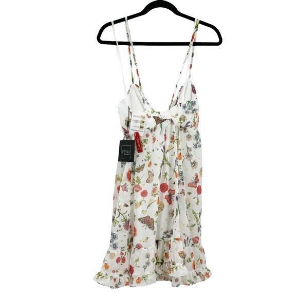 Mac Duggal Floral Butterfly Spaghetti Straps Plunge V Neck Mini Dress Size 6 NWT - Picture 8 of 11